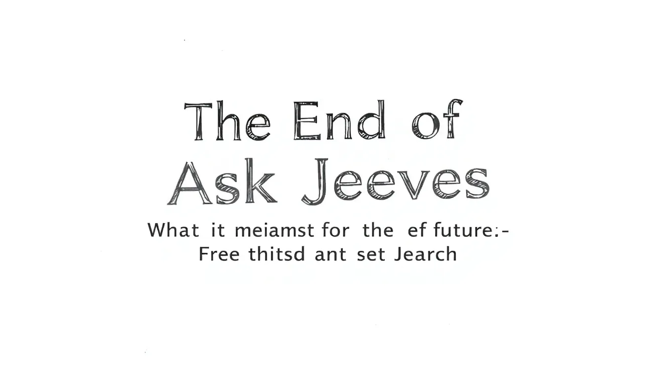 THE END OF ASK JEEVES: WHAT IT MEANS FOR THE FUTURE OF SEARCH